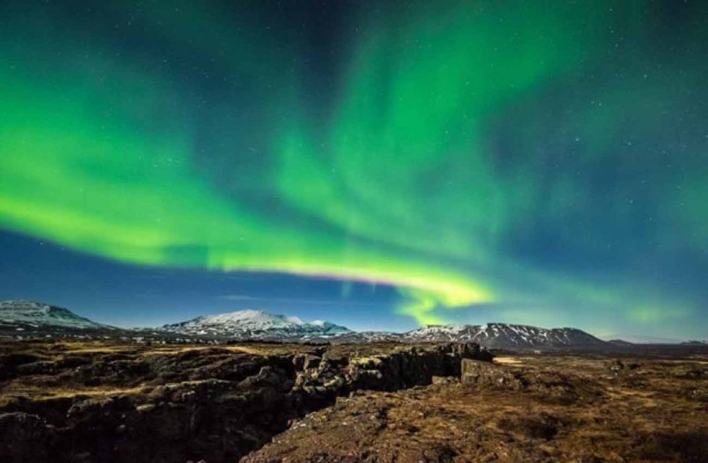 Auroras Boreales y glaciares en Islandia