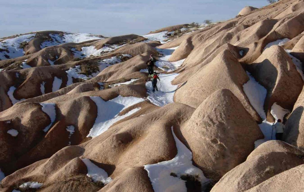 Raquetas de nieve en la Capadocia